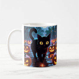 Taza De Café Mug Cat Halloween - Mug Anime Spooky