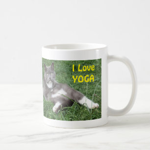 Taza De Café Mug Cat I Love Yoga
