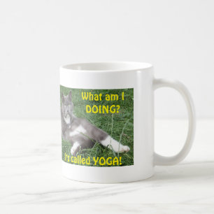 Taza De Café Mug Cat Yoga