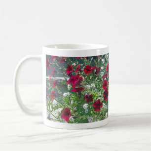 Taza De Café Mug cerámica con Petunias