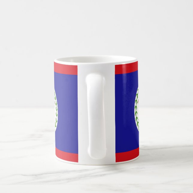 Taza De Café Mug cerámica de bandera de Belice (Mango)