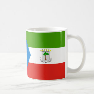 Taza De Café Mug cerámica de bandera de Guinea Ecuatorial