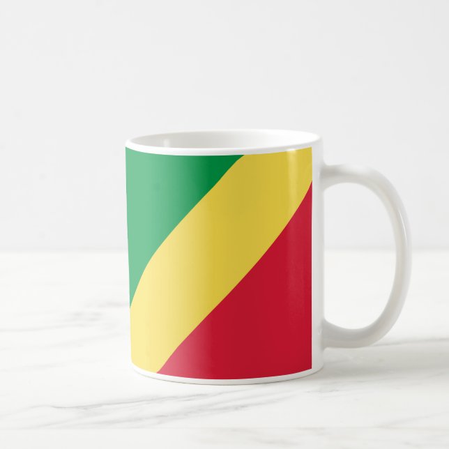 Taza De Café Mug cerámica de bandera de la República del Congo (Derecha)