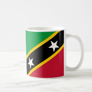 Taza De Café Mug cerámica de bandera de San Cristóbal