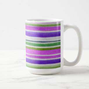 Taza De Café Mug cerámica rayada