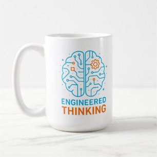 Taza De Café "Mug cerebral de ingeniero - Diseño de mente geomé