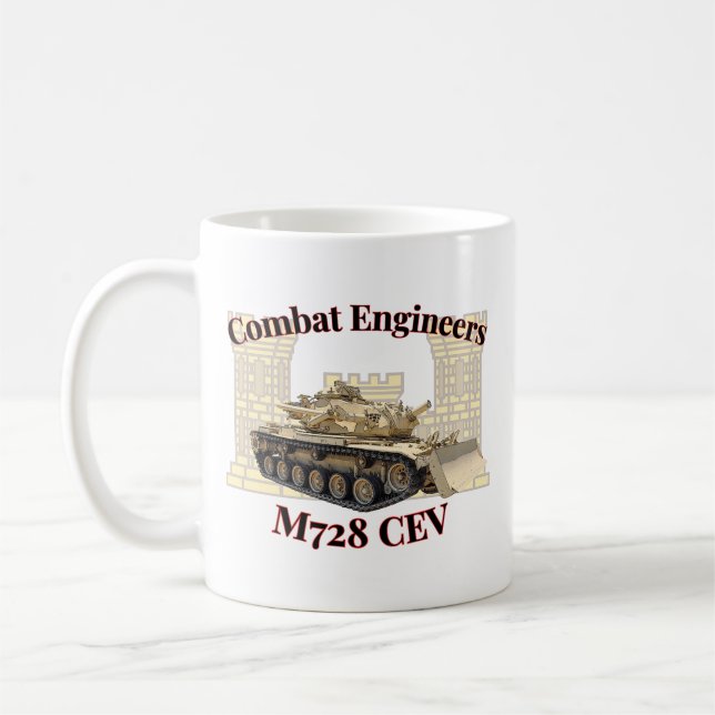 Taza De Café Mug CEV de ingenieros de combate M728 (Izquierda)