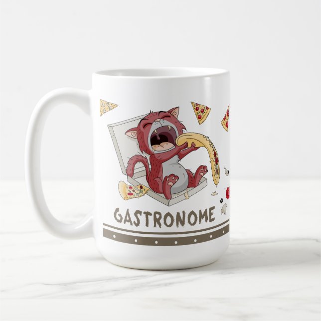 Taza De Café Mug chat avec une qualité humaine. (Izquierda)