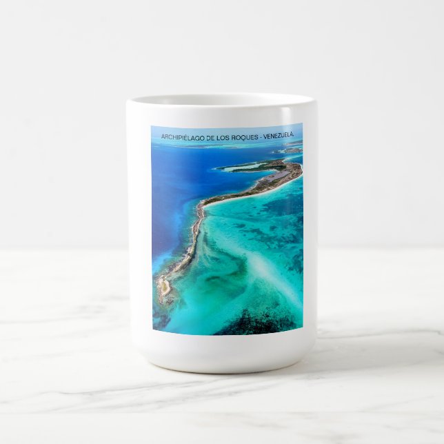Taza De Café Mug Clásica del Archipiélago de Los Roques. (Centro)