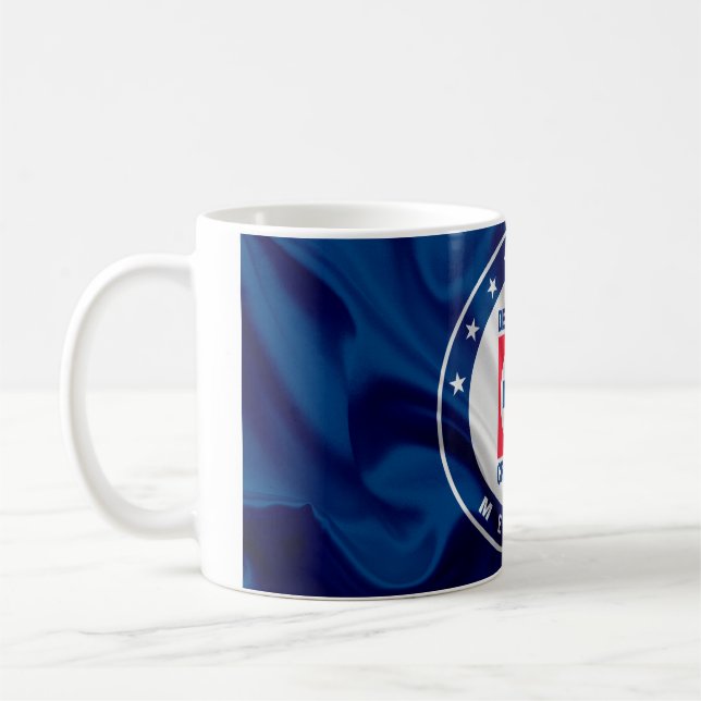 Taza De Café Mug clásico, azul Cruz de 11 oz - azulísimo Cruz (Izquierda)