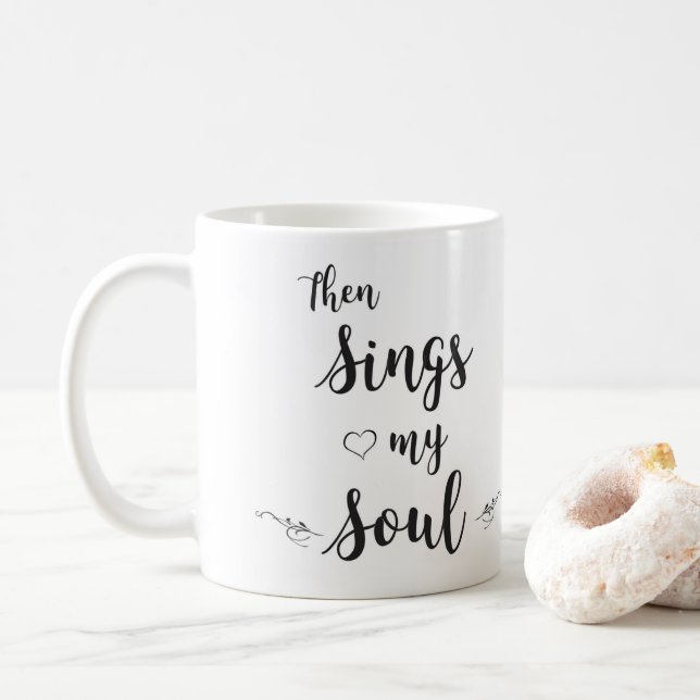 Taza De Café Mug. clásico blanco de 11 oz (Con donut)