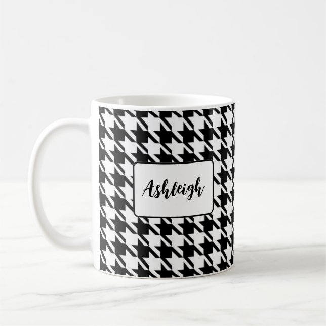 Taza De Café Mug clásico blanco y negro personalizado de 11 oz (Izquierda)