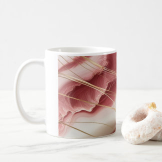 Taza De Café Mug clásico con diseño de mármol rosa para bebés