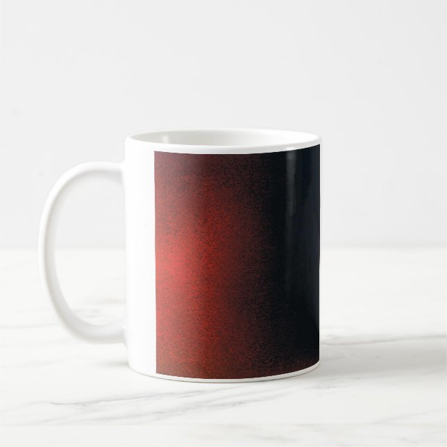 Taza De Café Mug clásico con diseño rojo a negro (Izquierda)