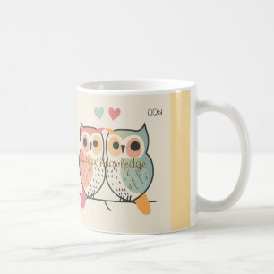 Taza De Café Mug Clásico de búho de conocimiento