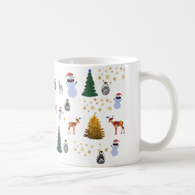 Taza De Café Mug clásico de feriado de invierno (Derecha)