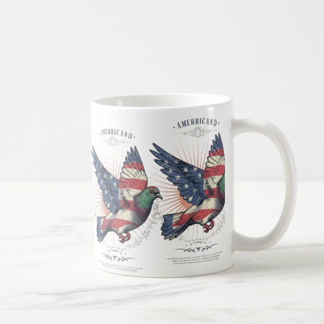 Taza De Café Mug clásico de pichón volador americano (Derecha)