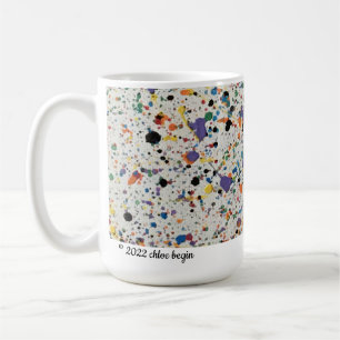 TAZA DE CAFÉ MUG CLÁSICO - EN LA CONFETTI BLANCA 