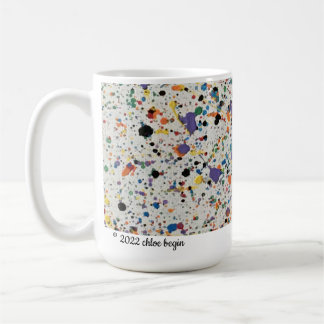 TAZA DE CAFÉ MUG CLÁSICO - EN LA CONFETTI BLANCA 