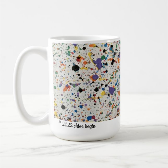 TAZA DE CAFÉ MUG CLÁSICO - EN LA CONFETTI BLANCA  (Izquierda)