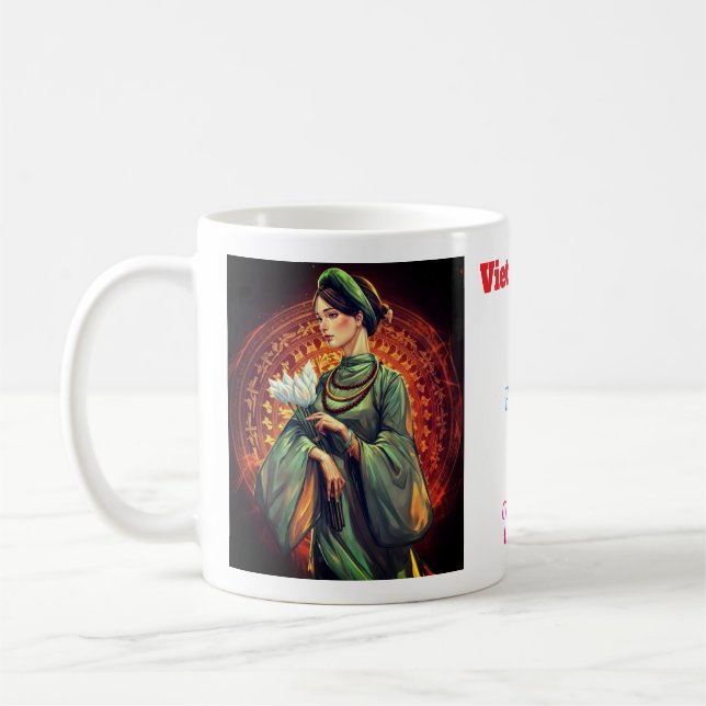 Taza De Café Mug clásico (mujer vietnamita), 11 oz (Izquierda)