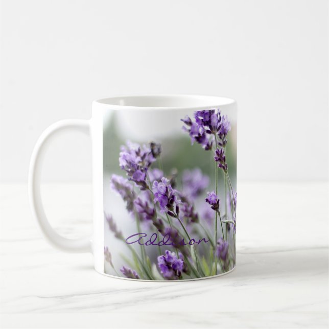 Taza De Café Mug Clásico Personalizado Con Lavanda (Izquierda)