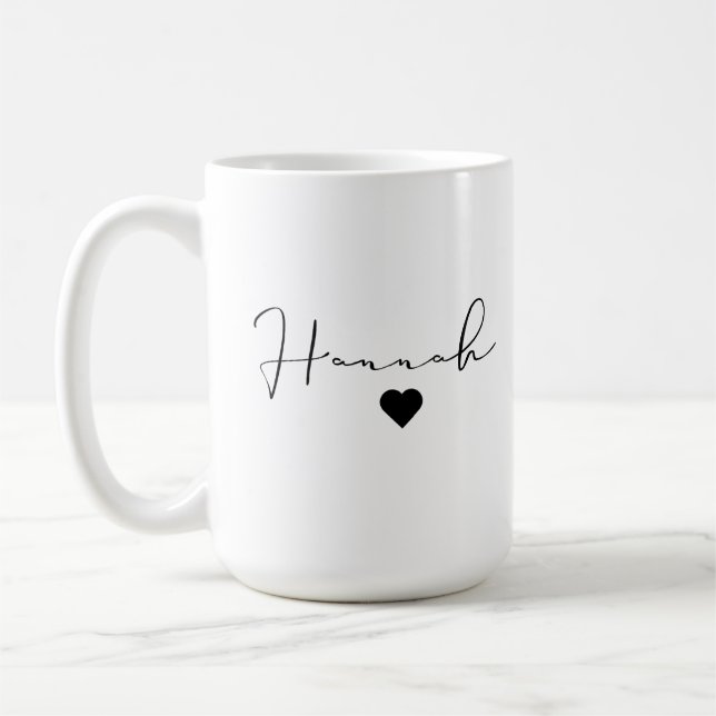 Taza De Café Mug clásico personalizado, nombre personalizado. (Izquierda)