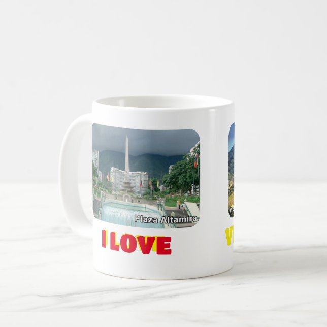 Taza De Café Mug Coffee mug Amo Venezuela, personalizable (Anverso izquierdo)