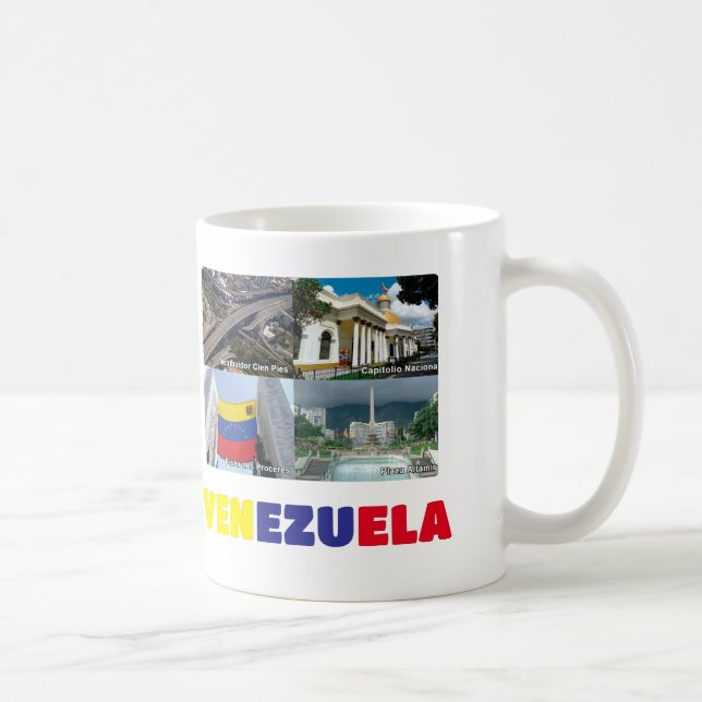 Taza De Café Mug Coffee mug Amo Venezuela, personalizable (Derecha)