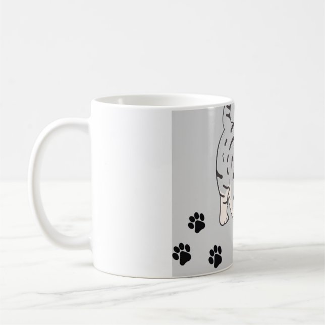 Taza De Café Mug coffee sample logo cat (Izquierda)