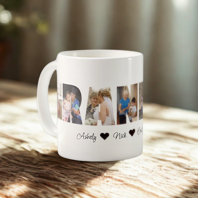 Taza De Café Mug. Collage de fotos de la abuela 7 fotos (Subido por el creador)