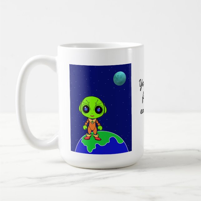 Taza De Café Mug con alien "Eres mi favorito..." de Jo Images. (Izquierda)