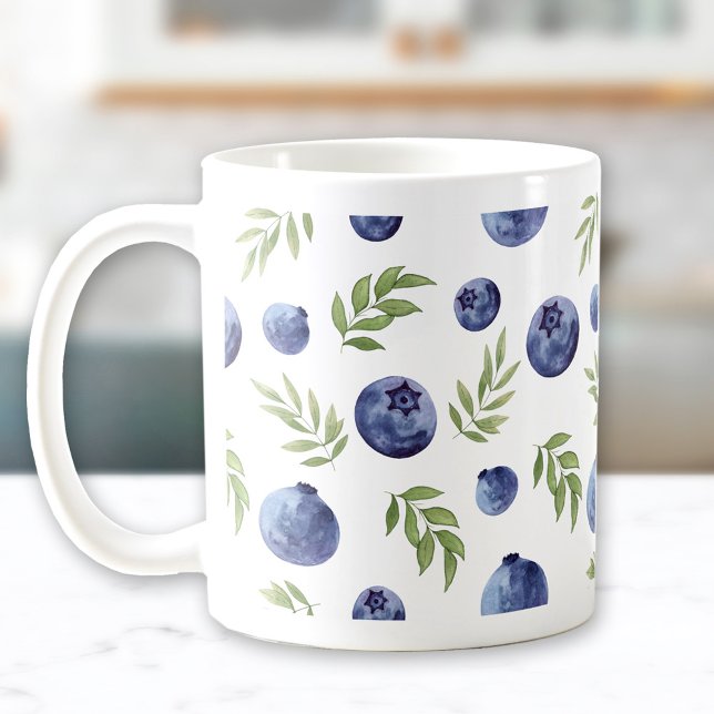 Taza De Café Mug con arándanos (Mug with blueberries)