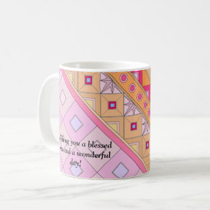 TAZA DE CAFÉ MUG CON ARTE ROSA DE FLORES
