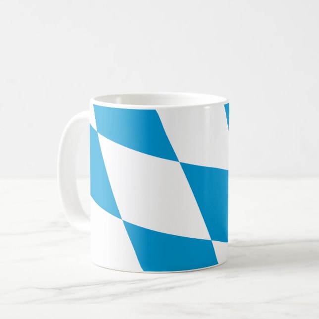 Taza De Café Mug con bandera de Baviera, Alemania (Anverso izquierdo)