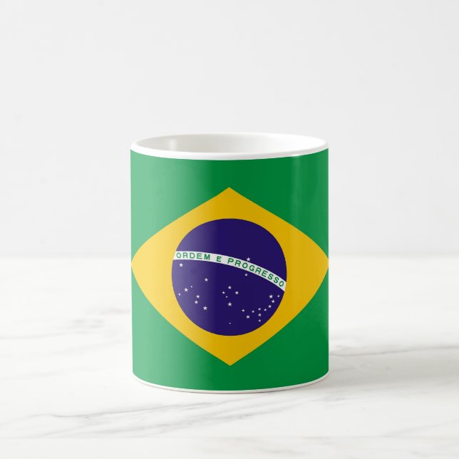 Taza De Café Mug con bandera de Brasil (Centro)