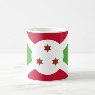 Taza De Café Mug con bandera de Burundi
