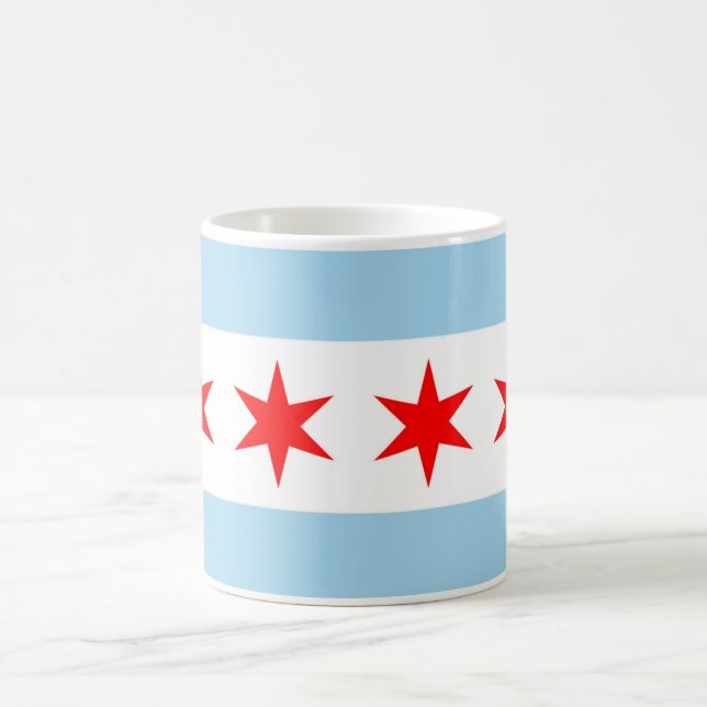 Taza De Café Mug con bandera de Chicago - Estados Unidos (Centro)
