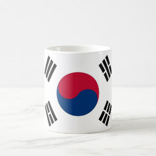Taza De Café Mug con bandera de Corea del Sur
