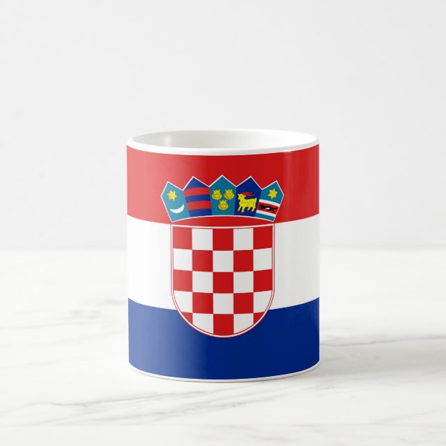 Taza De Café Mug con bandera de Croacia (Centro)