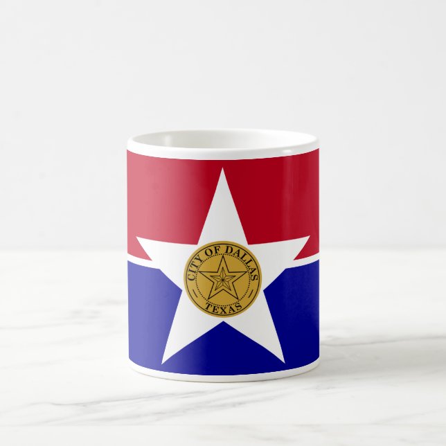 Taza De Café Mug con bandera de Dallas, EE.UU. (Centro)