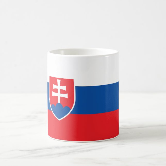 Taza De Café Mug con bandera de Eslovaquia (Centro)