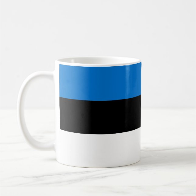 Taza De Café Mug con bandera de Estonia (Izquierda)