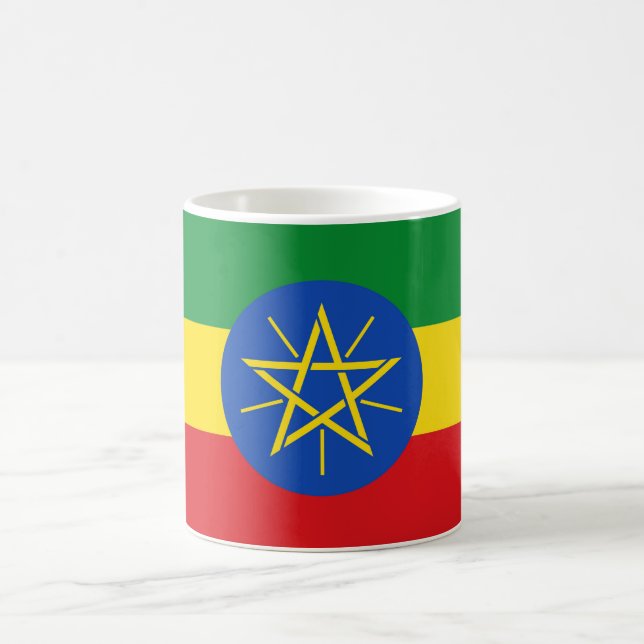 Taza De Café Mug con bandera de Etiopía (Centro)