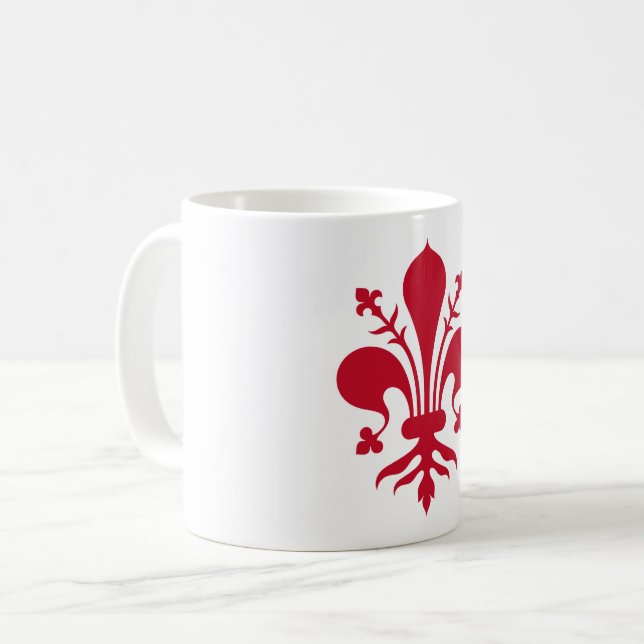 Taza De Café Mug con bandera de Florencia, Italia (Anverso izquierdo)