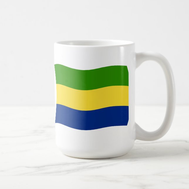 Taza De Café Mug con bandera de Gabón (Derecha)