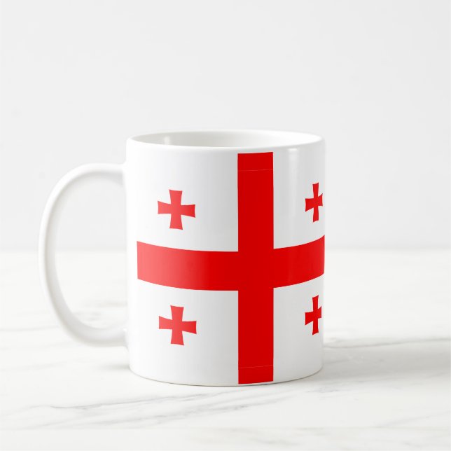 Taza De Café Mug con bandera de Georgia (Izquierda)