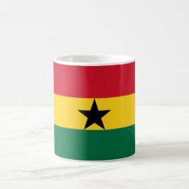 Taza De Café Mug con bandera de Ghana