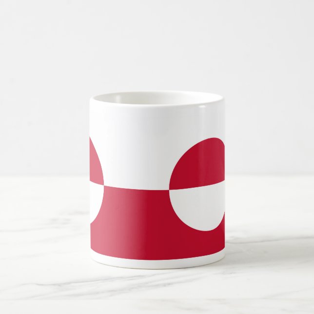 Taza De Café Mug con bandera de Groenlandia (Centro)
