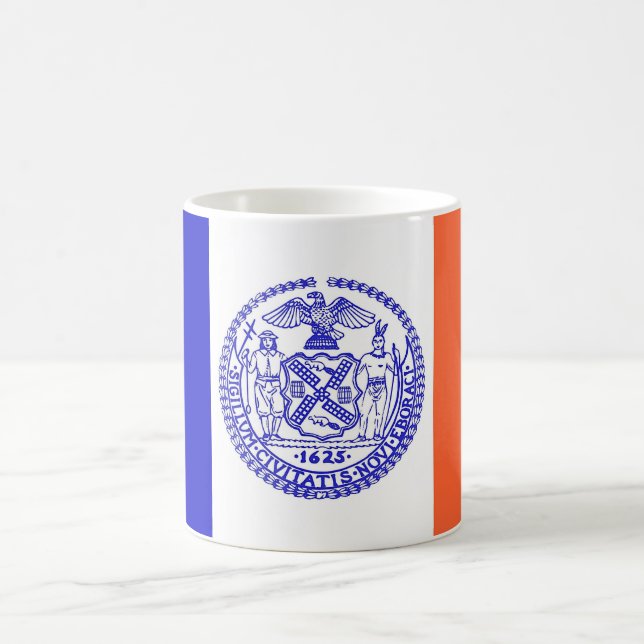 Taza De Café Mug con bandera de la ciudad de Nueva York - Estad (Centro)